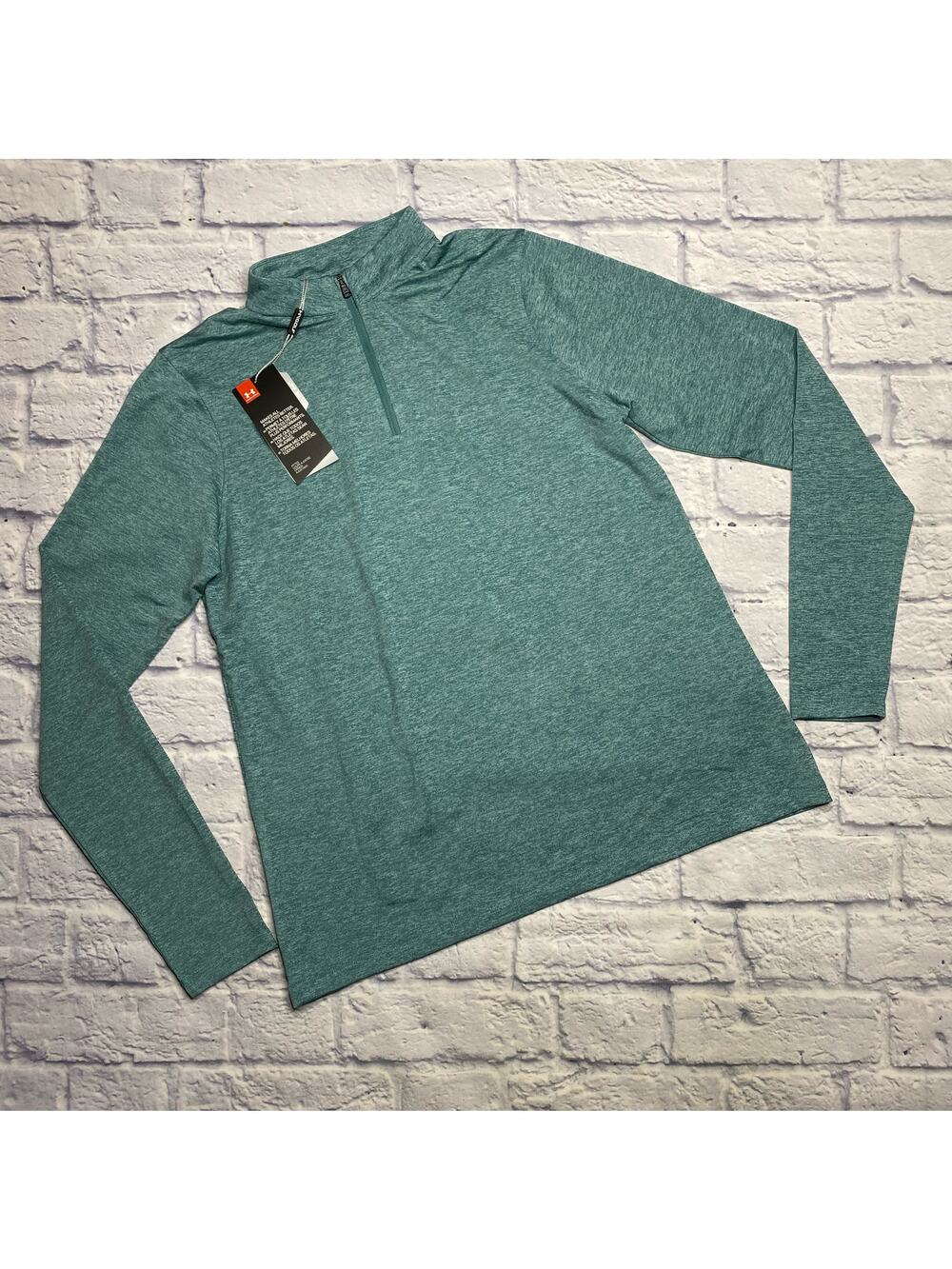 NEW Under Armour Fitted Golf Pullover in Teal